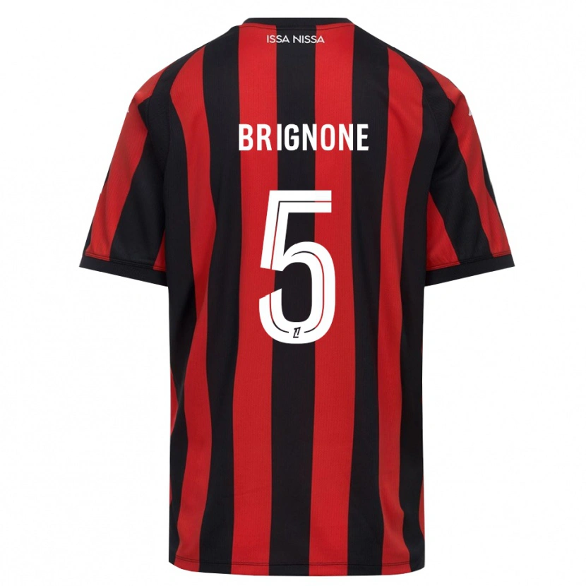 Danxen Heren Kenzo Brignone #5 Rood Zwart Wit Thuisshirt Thuistenue 2026/27 T-Shirt België