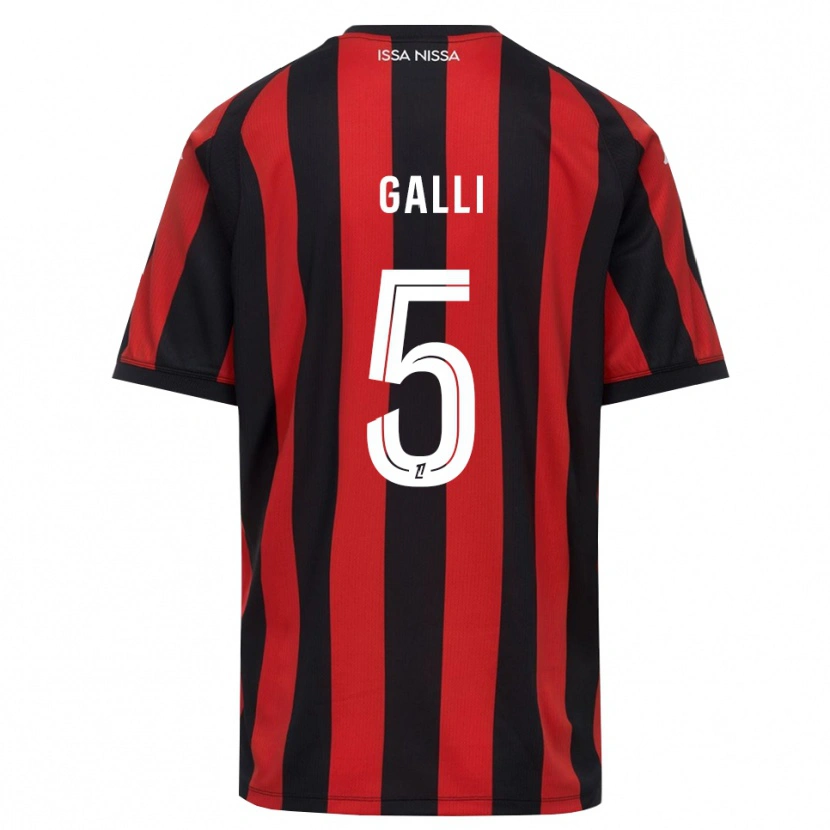 Danxen Heren Clara Galli #5 Rood Zwart Wit Thuisshirt Thuistenue 2026/27 T-Shirt België