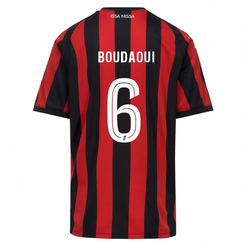 Danxen Heren Hicham Boudaoui #6 Rood Zwart Wit Thuisshirt Thuistenue 2026/27 T-Shirt België