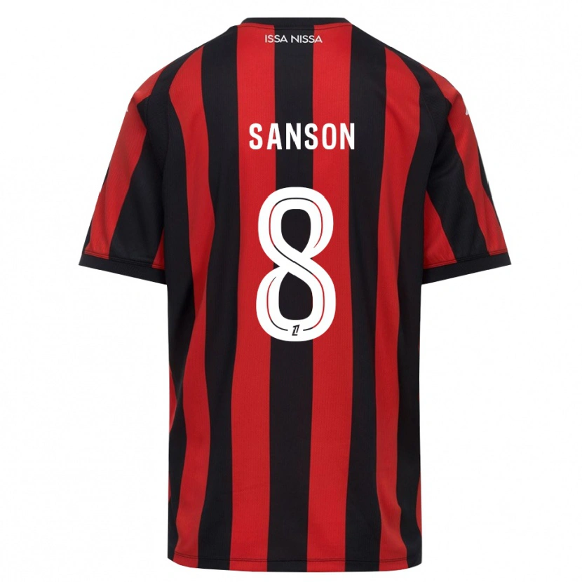 Danxen Heren Morgan Sanson #8 Rood Zwart Wit Thuisshirt Thuistenue 2026/27 T-Shirt België