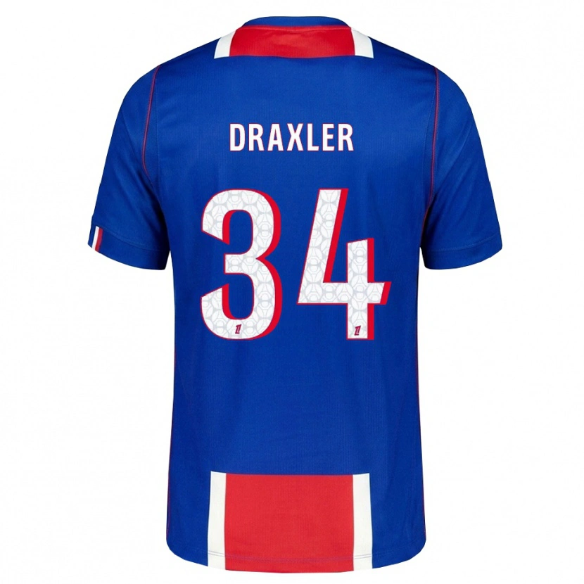 Danxen Heren Julian Draxler #34 Rood Wit Blauw Thuisshirt Thuistenue 2026/27 T-Shirt België