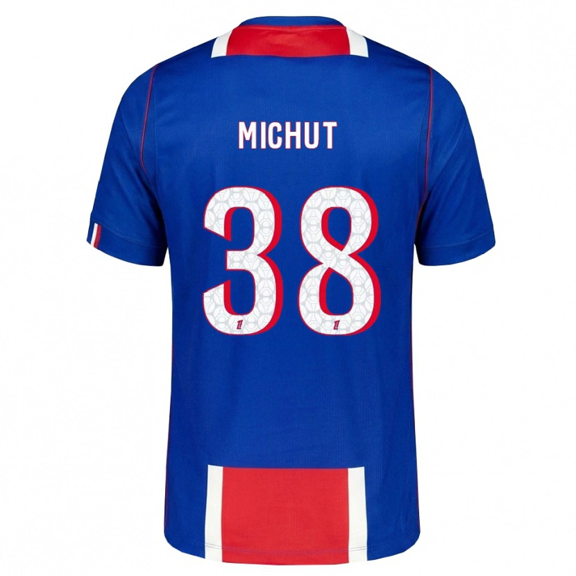 Danxen Heren Edouard Michut #38 Rood Wit Blauw Thuisshirt Thuistenue 2026/27 T-Shirt België