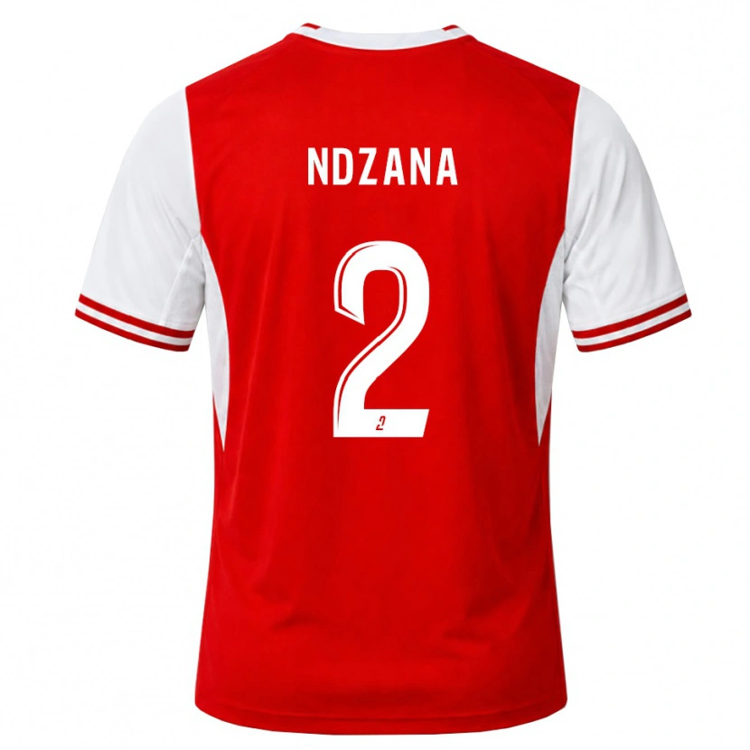 Danxen Heren Parfait-Anthony Ndzana #2 Rood Wit Thuisshirt Thuistenue 2026/27 T-Shirt België