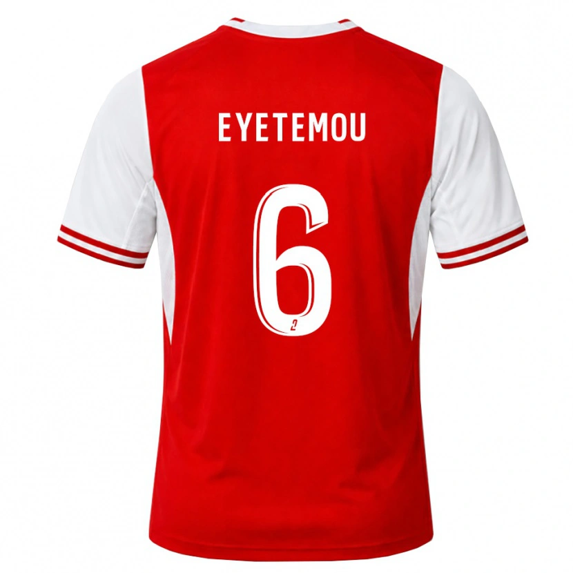 Danxen Heren Paul Eyetemou #6 Rood Wit Thuisshirt Thuistenue 2026/27 T-Shirt België