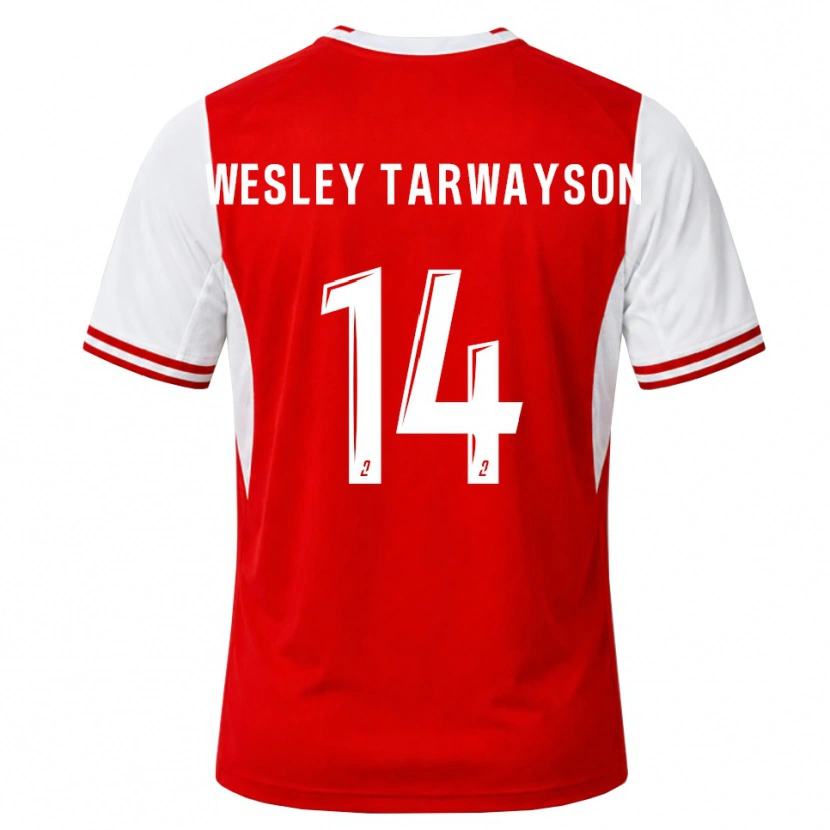 Danxen Heren James Wesley Tarwayson #14 Rood Wit Thuisshirt Thuistenue 2026/27 T-Shirt België