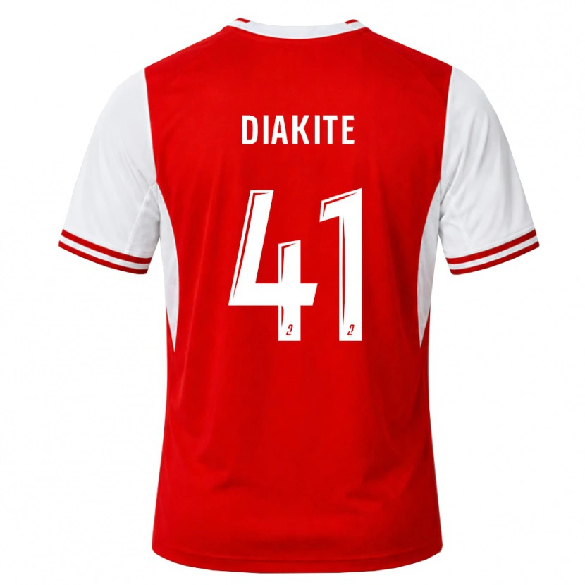 Danxen Heren Ibrahim Diakité #41 Rood Wit Thuisshirt Thuistenue 2026/27 T-Shirt België