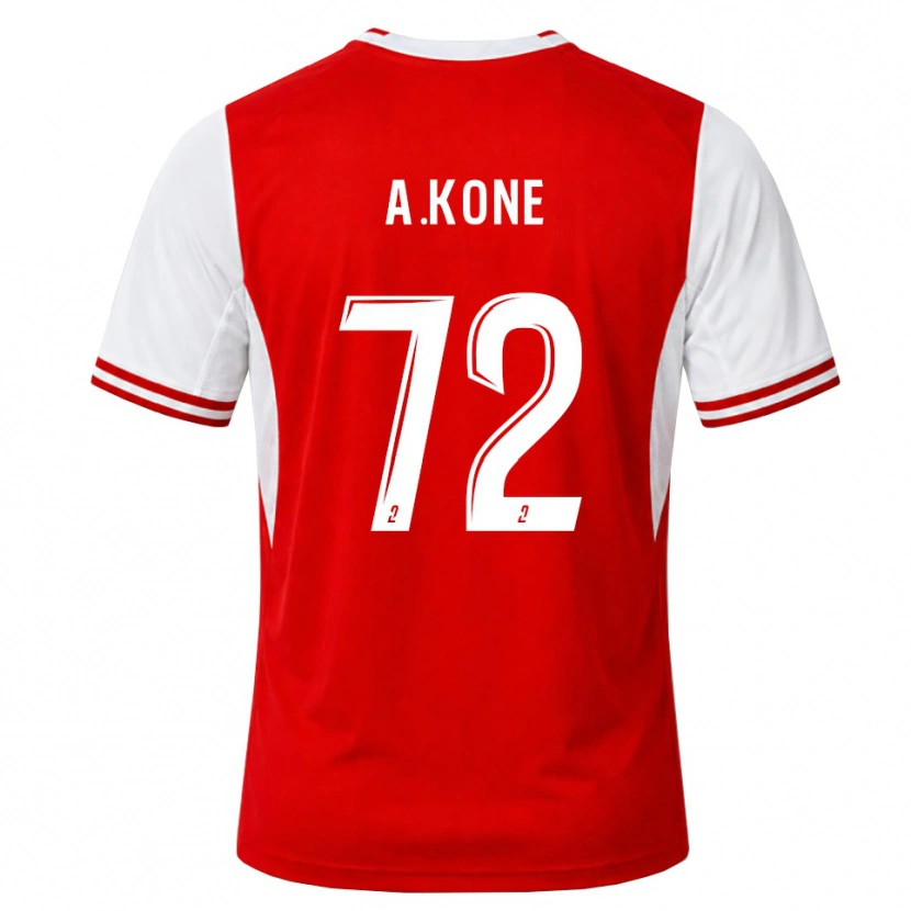 Danxen Heren Amadou Koné #72 Rood Wit Thuisshirt Thuistenue 2026/27 T-Shirt België