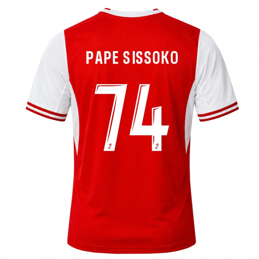 Danxen Heren Niama Pape Sissoko #74 Rood Wit Thuisshirt Thuistenue 2026/27 T-Shirt België