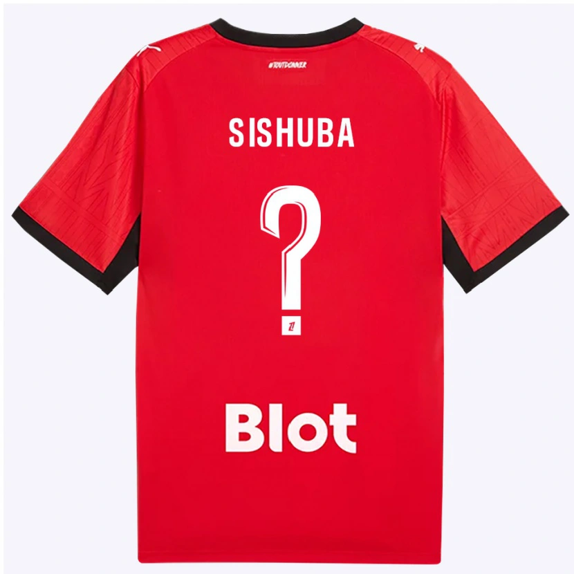 Danxen Heren Ayanda Sishuba #0 Rood Zwart Wit Thuisshirt Thuistenue 2026/27 T-Shirt België