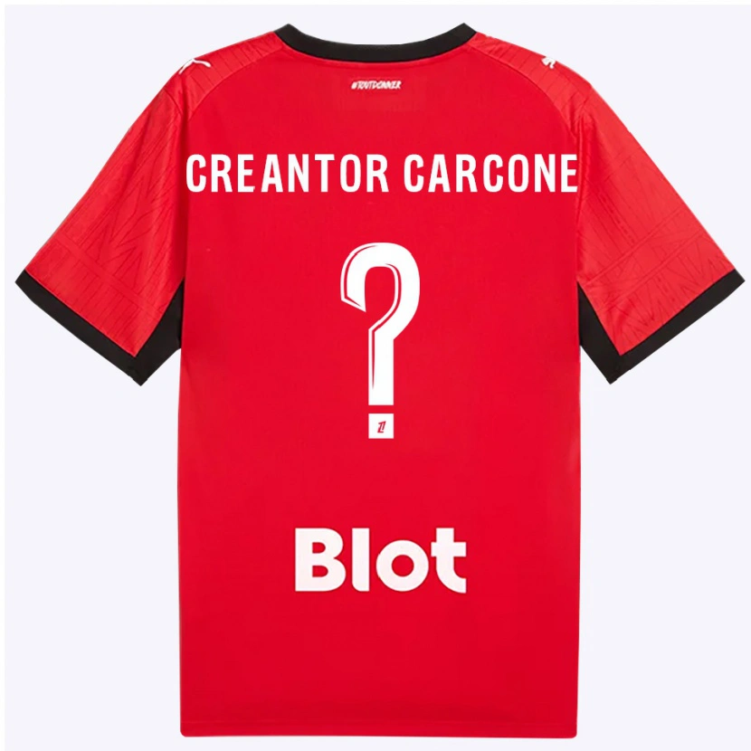 Danxen Heren Marlon Creantor Carcone #0 Rood Zwart Wit Thuisshirt Thuistenue 2026/27 T-Shirt België
