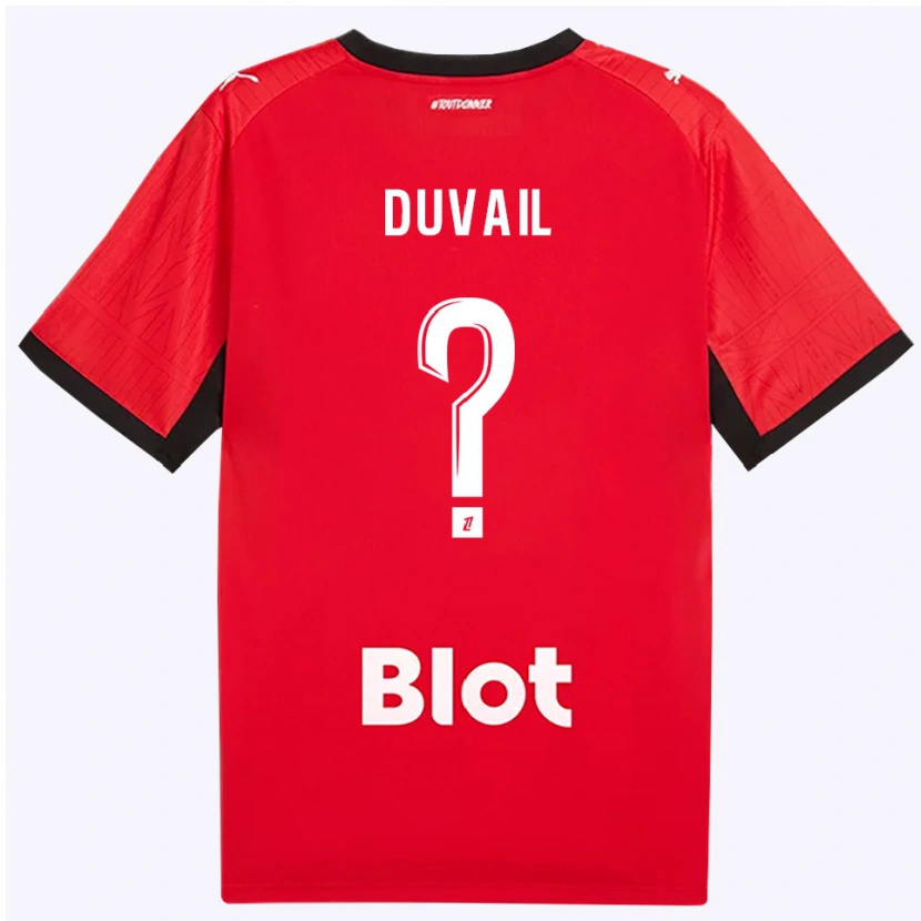 Danxen Heren Jules Duvail #0 Rood Zwart Wit Thuisshirt Thuistenue 2026/27 T-Shirt België