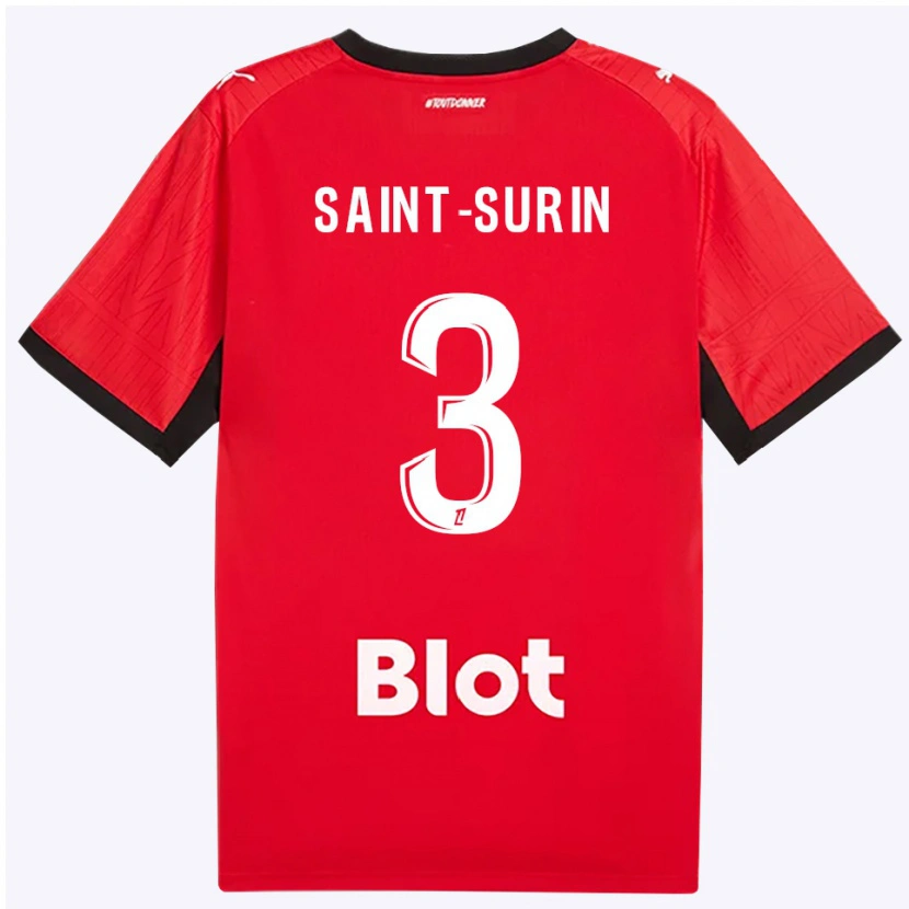 Danxen Heren Rio Saint-Surin #3 Rood Zwart Wit Thuisshirt Thuistenue 2026/27 T-Shirt België