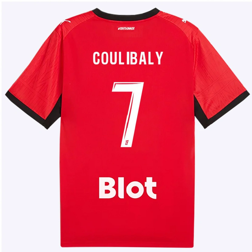 Danxen Heren Boukary Coulibaly #7 Rood Zwart Wit Thuisshirt Thuistenue 2026/27 T-Shirt België