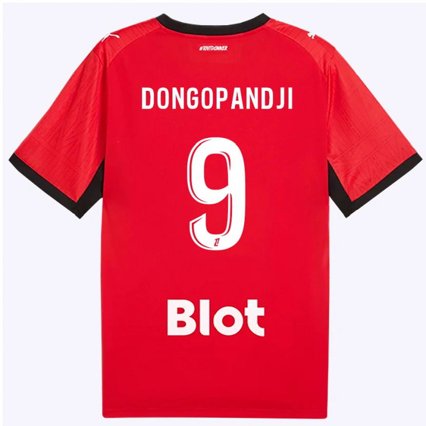 Danxen Heren Kelvin Dongopandji #9 Rood Zwart Wit Thuisshirt Thuistenue 2026/27 T-Shirt België