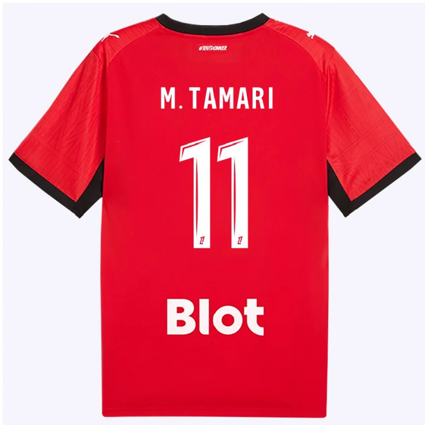 Danxen Heren Mousa Al-Tamari #11 Rood Zwart Wit Thuisshirt Thuistenue 2026/27 T-Shirt België