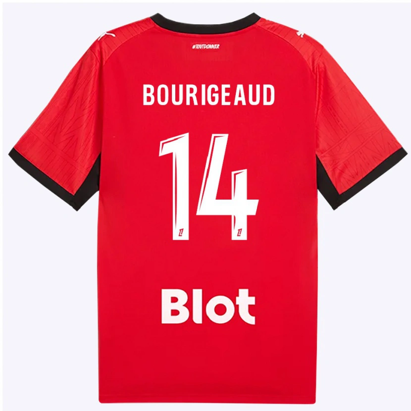 Danxen Heren Benjamin Bourigeaud #14 Rood Zwart Wit Thuisshirt Thuistenue 2026/27 T-Shirt België