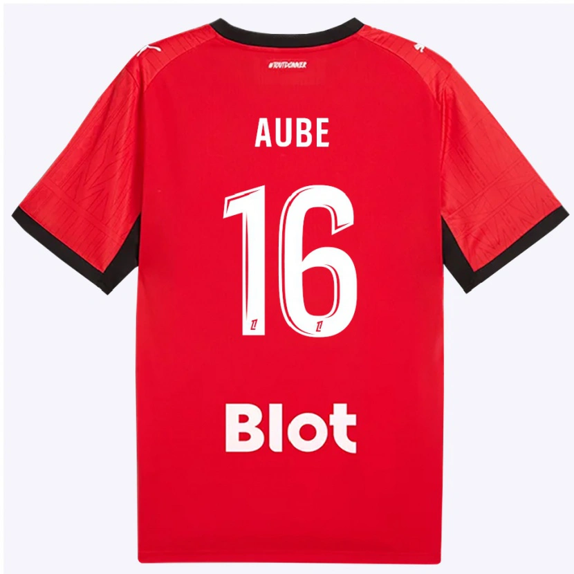Danxen Heren Yanis Aube #16 Rood Zwart Wit Thuisshirt Thuistenue 2026/27 T-Shirt België