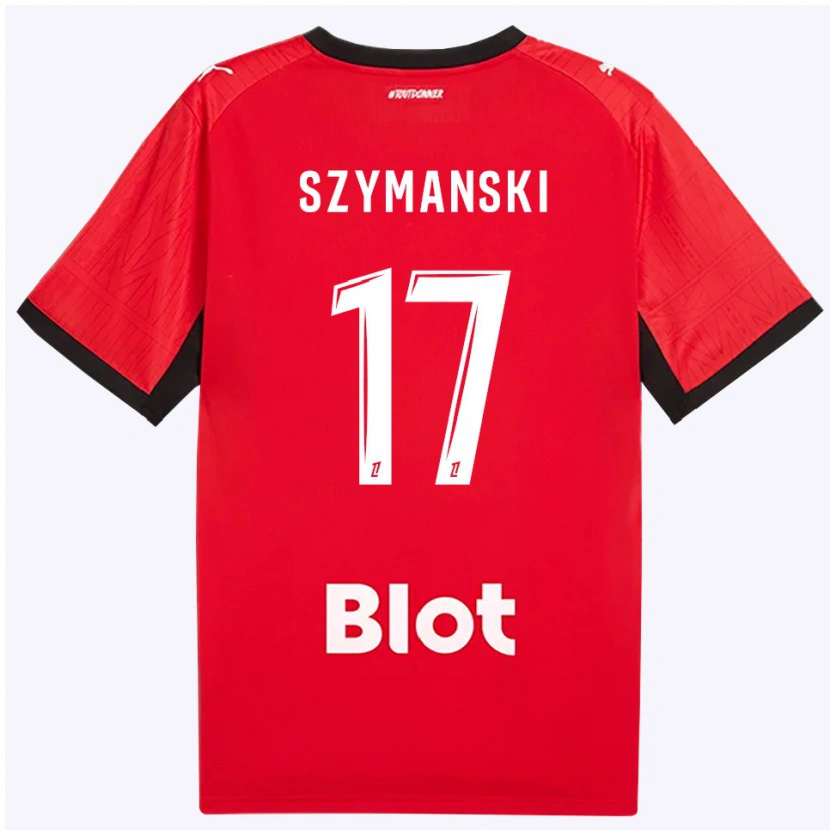 Danxen Heren Sebastian Szymanski #17 Rood Zwart Wit Thuisshirt Thuistenue 2026/27 T-Shirt België
