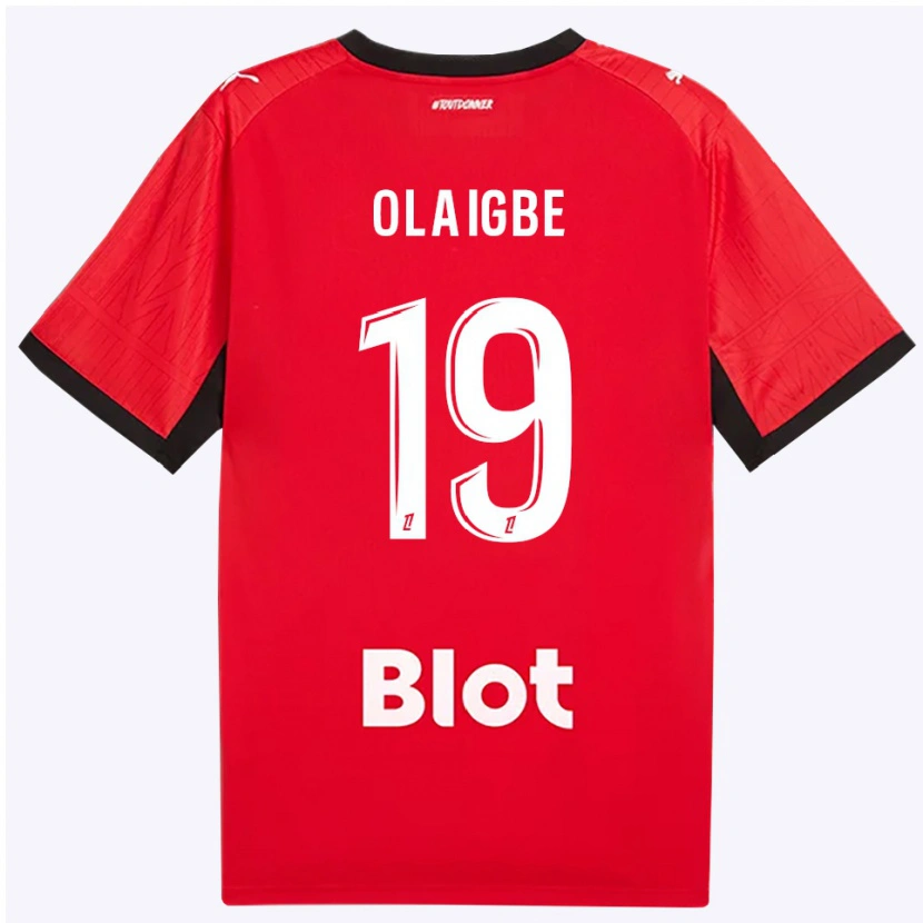Danxen Heren Kazeem Olaigbe #19 Rood Zwart Wit Thuisshirt Thuistenue 2026/27 T-Shirt België