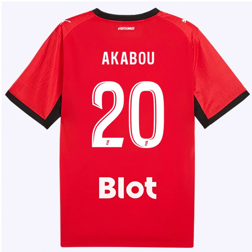 Danxen Heren Ayoub Akabou #20 Rood Zwart Wit Thuisshirt Thuistenue 2026/27 T-Shirt België