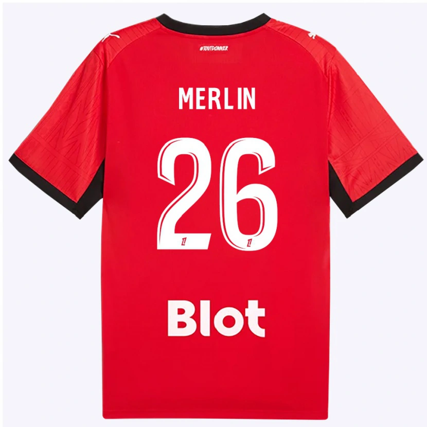 Danxen Heren Quentin Merlin #26 Rood Zwart Wit Thuisshirt Thuistenue 2026/27 T-Shirt België