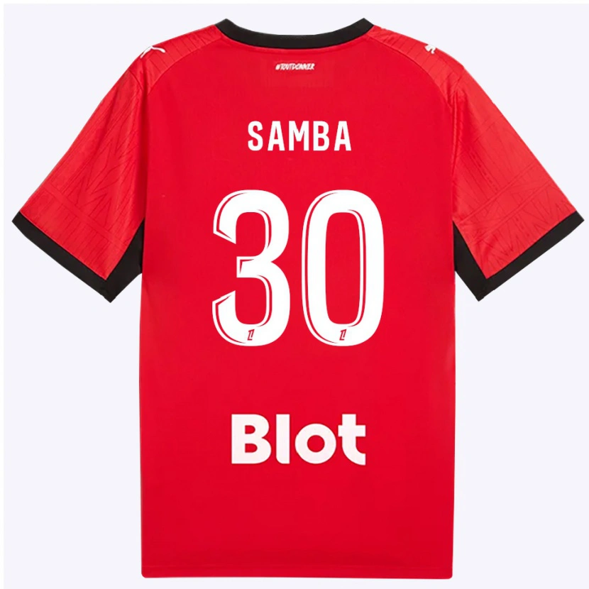 Danxen Heren Brice Samba #30 Rood Zwart Wit Thuisshirt Thuistenue 2026/27 T-Shirt België