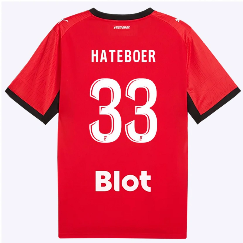 Danxen Heren Hans Hateboer #33 Rood Zwart Wit Thuisshirt Thuistenue 2026/27 T-Shirt België