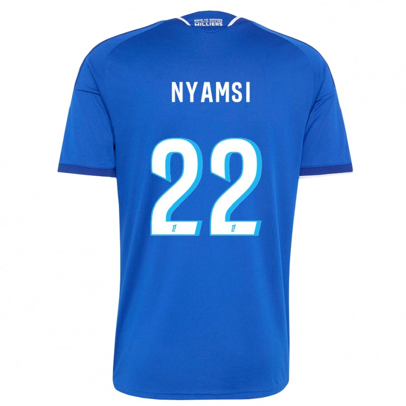 Danxen Heren Gerzino Nyamsi #22 Koninklijk Blauw Wit Thuisshirt Thuistenue 2026/27 T-Shirt België