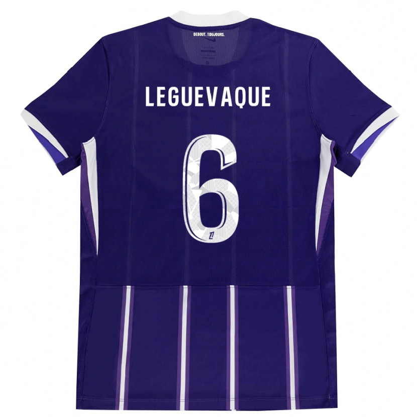 Danxen Heren Laurie Leguevaque #6 Paars Wit Thuisshirt Thuistenue 2026/27 T-Shirt België