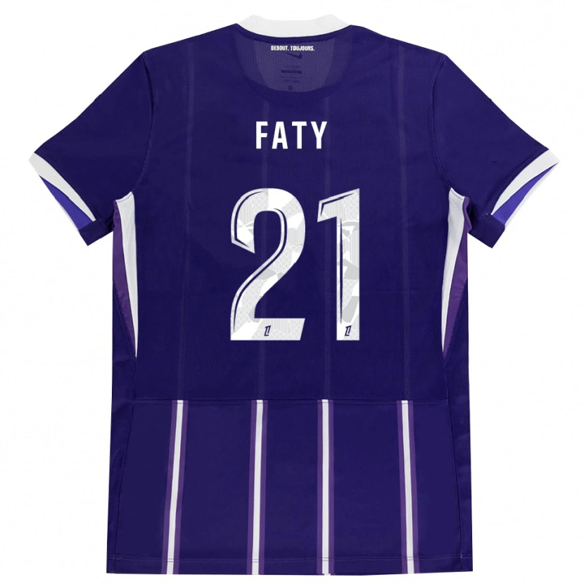 Danxen Heren Enzo Faty #21 Paars Wit Thuisshirt Thuistenue 2026/27 T-Shirt België