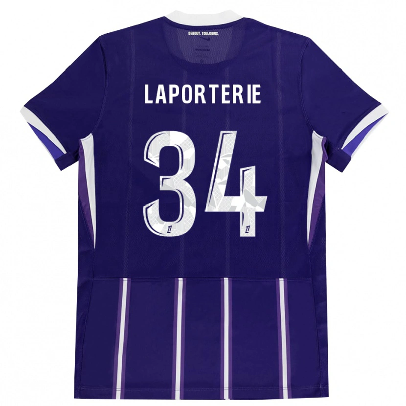 Danxen Heren Ambre Laporterie #34 Paars Wit Thuisshirt Thuistenue 2026/27 T-Shirt België