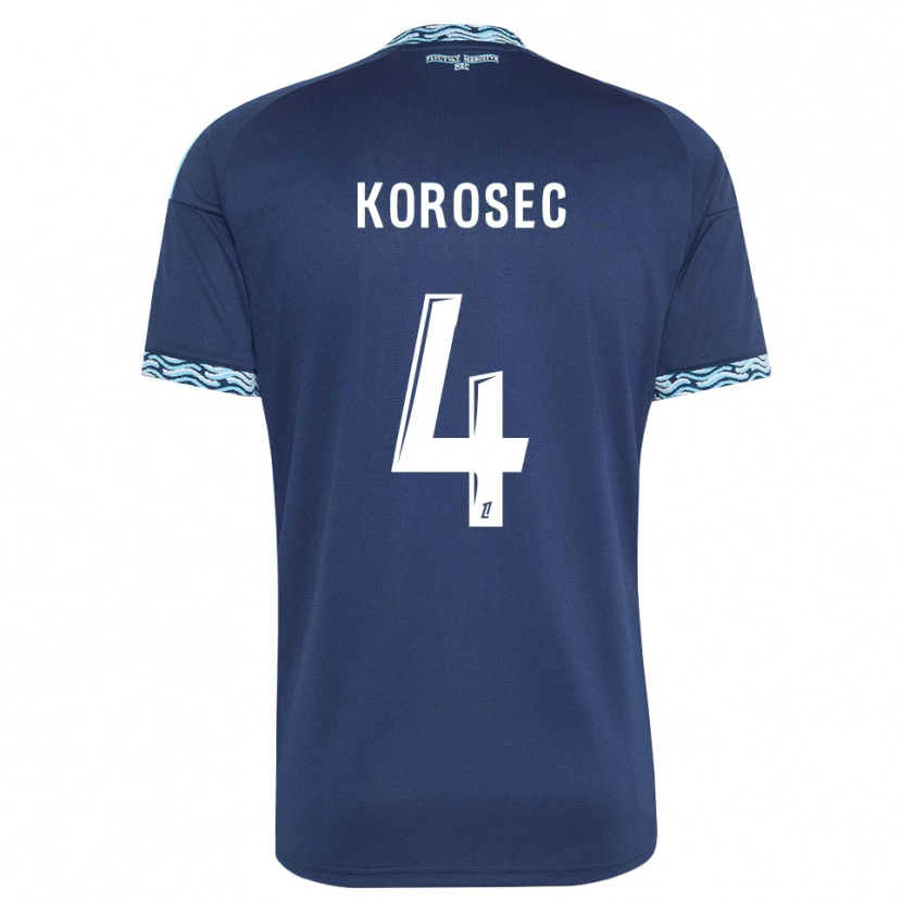 Danxen Heren Kaja Korošec #4 Staalblauw Wit Thuisshirt Thuistenue 2026/27 T-Shirt België