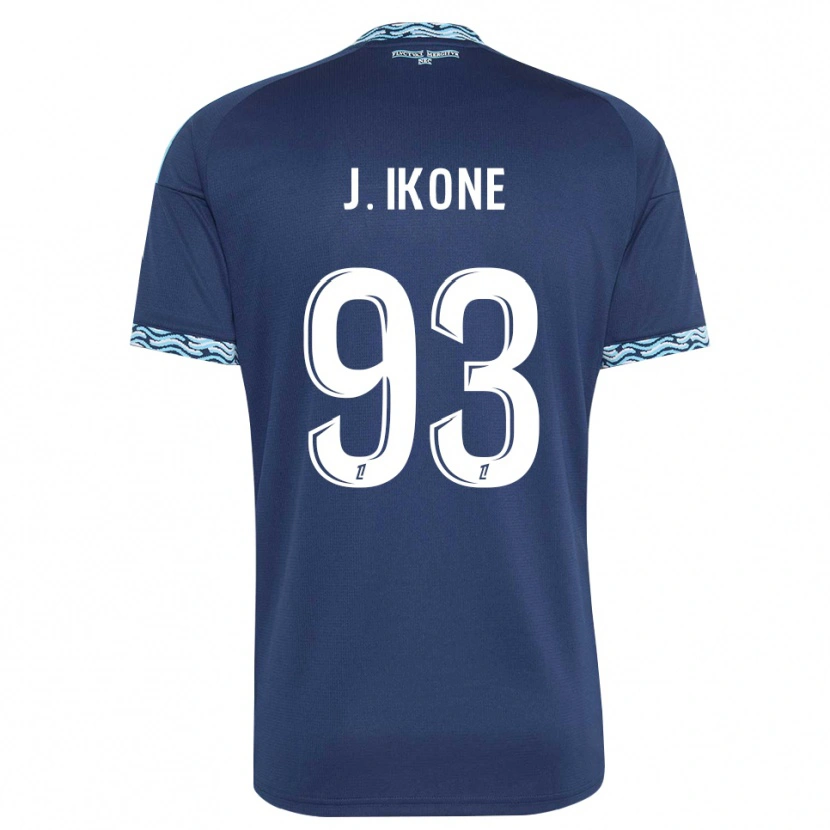 Danxen Heren Jonathan Ikoné #93 Staalblauw Wit Thuisshirt Thuistenue 2026/27 T-Shirt België