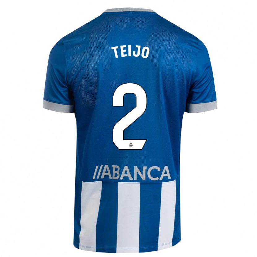 Danxen Heren Quique Teijo #2 Blauw Grijs Wit Thuisshirt Thuistenue 2026/27 T-Shirt België