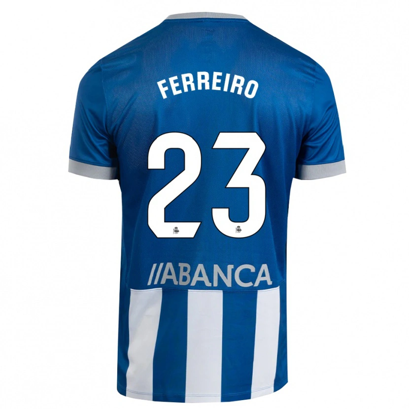 Danxen Heren Manu Ferreiro #23 Blauw Grijs Wit Thuisshirt Thuistenue 2026/27 T-Shirt België