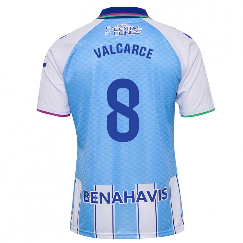 Danxen Heren Alejandro Valcarce #8 Diep Hemelsblauw Wit Thuisshirt Thuistenue 2026/27 T-Shirt België