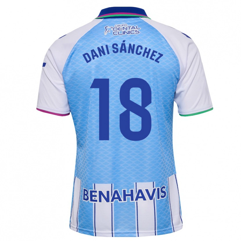 Danxen Heren Dani Sánchez #18 Diep Hemelsblauw Wit Thuisshirt Thuistenue 2026/27 T-Shirt België