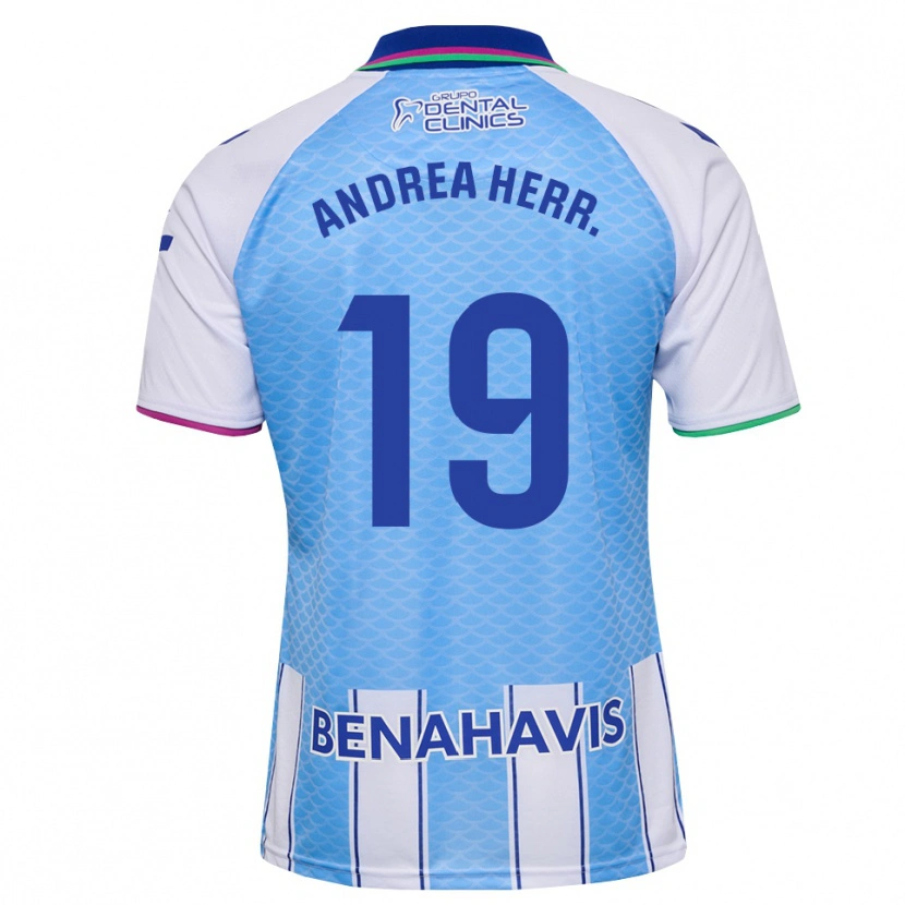 Danxen Heren Andrea Herrero Valiente #19 Diep Hemelsblauw Wit Thuisshirt Thuistenue 2026/27 T-Shirt België