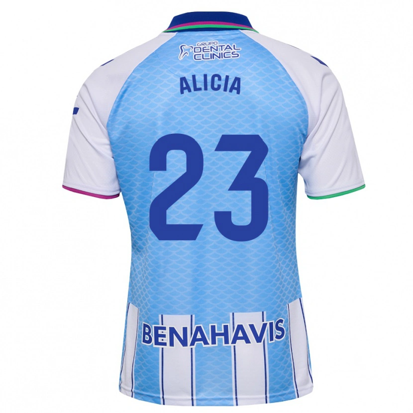 Danxen Heren Alicia Martínez Quiles #23 Diep Hemelsblauw Wit Thuisshirt Thuistenue 2026/27 T-Shirt België