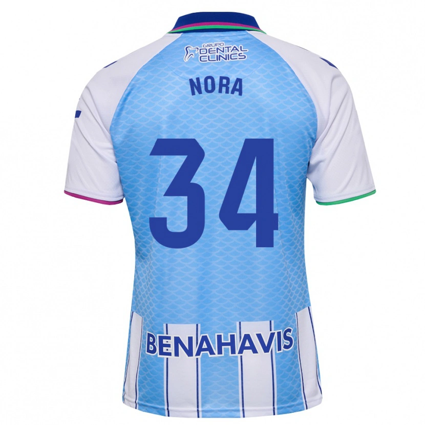 Danxen Heren Nora #34 Diep Hemelsblauw Wit Thuisshirt Thuistenue 2026/27 T-Shirt België