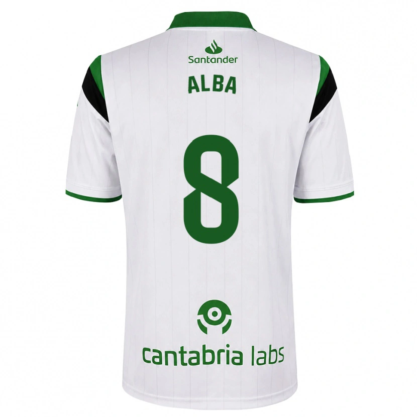 Danxen Heren Alba Luzuriaga Albelda #8 Wit Groen Zwart Thuisshirt Thuistenue 2026/27 T-Shirt België