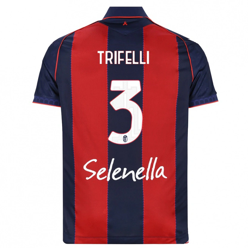 Danxen Heren Edoardo Trifelli #3 Koninklijk Blauw Rood Wit Thuisshirt Thuistenue 2026/27 T-Shirt België