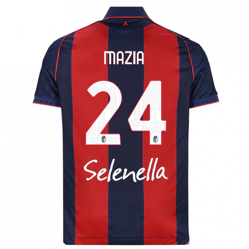 Danxen Heren Andrea Mazia #24 Koninklijk Blauw Rood Wit Thuisshirt Thuistenue 2026/27 T-Shirt België