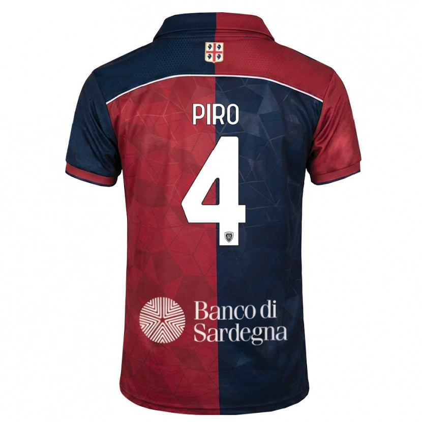 Danxen Heren Samuele Piro #4 Bordeauxrood Koninklijk Blauw Thuisshirt Thuistenue 2026/27 T-Shirt België