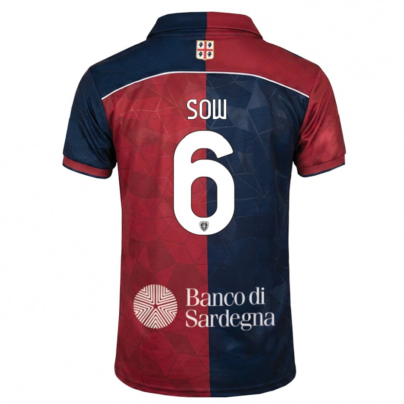 Danxen Heren Mouhamed Sow #6 Bordeauxrood Koninklijk Blauw Thuisshirt Thuistenue 2026/27 T-Shirt België