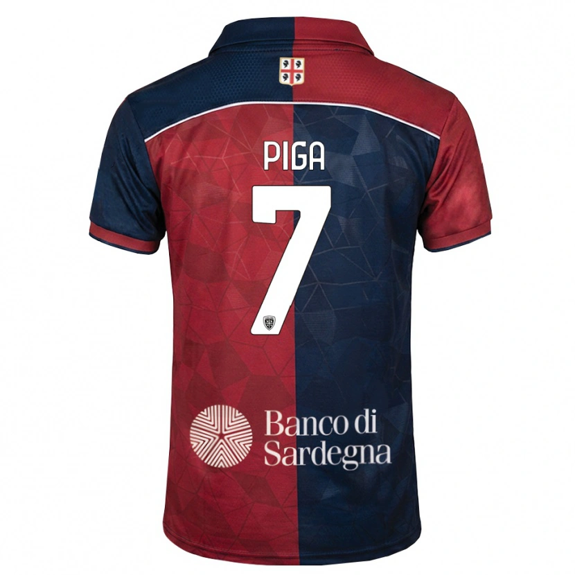 Danxen Heren Renato Piga #7 Bordeauxrood Koninklijk Blauw Thuisshirt Thuistenue 2026/27 T-Shirt België