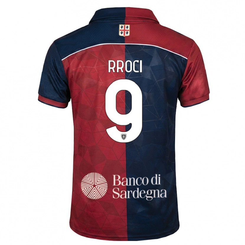 Danxen Heren Kevin Rroci #9 Bordeauxrood Koninklijk Blauw Thuisshirt Thuistenue 2026/27 T-Shirt België