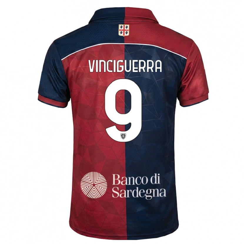 Danxen Heren Alessandro Vinciguerra #9 Bordeauxrood Koninklijk Blauw Thuisshirt Thuistenue 2026/27 T-Shirt België