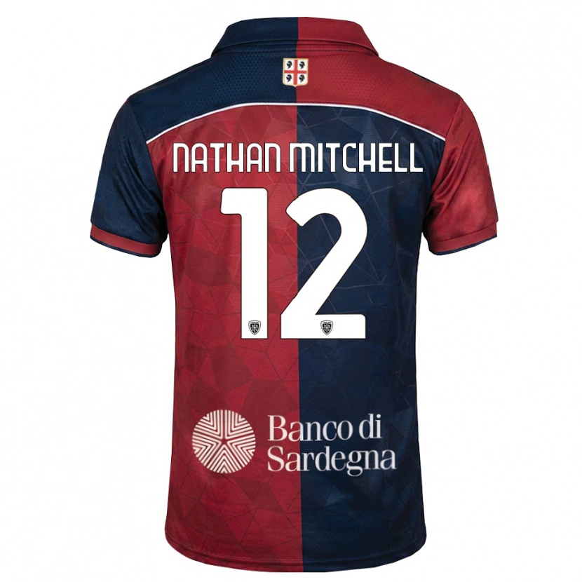 Danxen Heren Anton Nathan Mitchell #12 Bordeauxrood Koninklijk Blauw Thuisshirt Thuistenue 2026/27 T-Shirt België