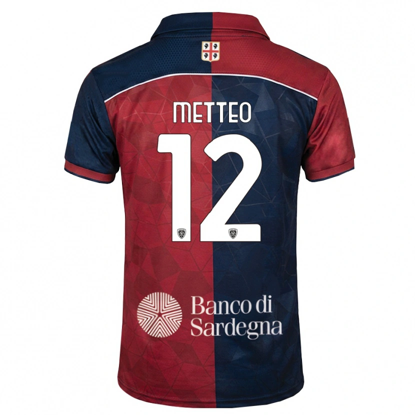 Danxen Heren Gabriele Metteo #12 Bordeauxrood Koninklijk Blauw Thuisshirt Thuistenue 2026/27 T-Shirt België